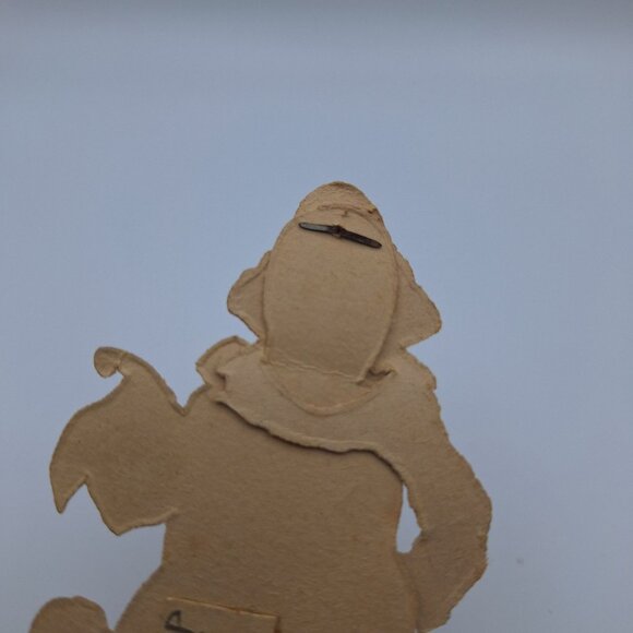 Vintage German Die-Cut Clown Card Guitar Parrot Moving Arm Musician Valentine - Picture 4 of 6